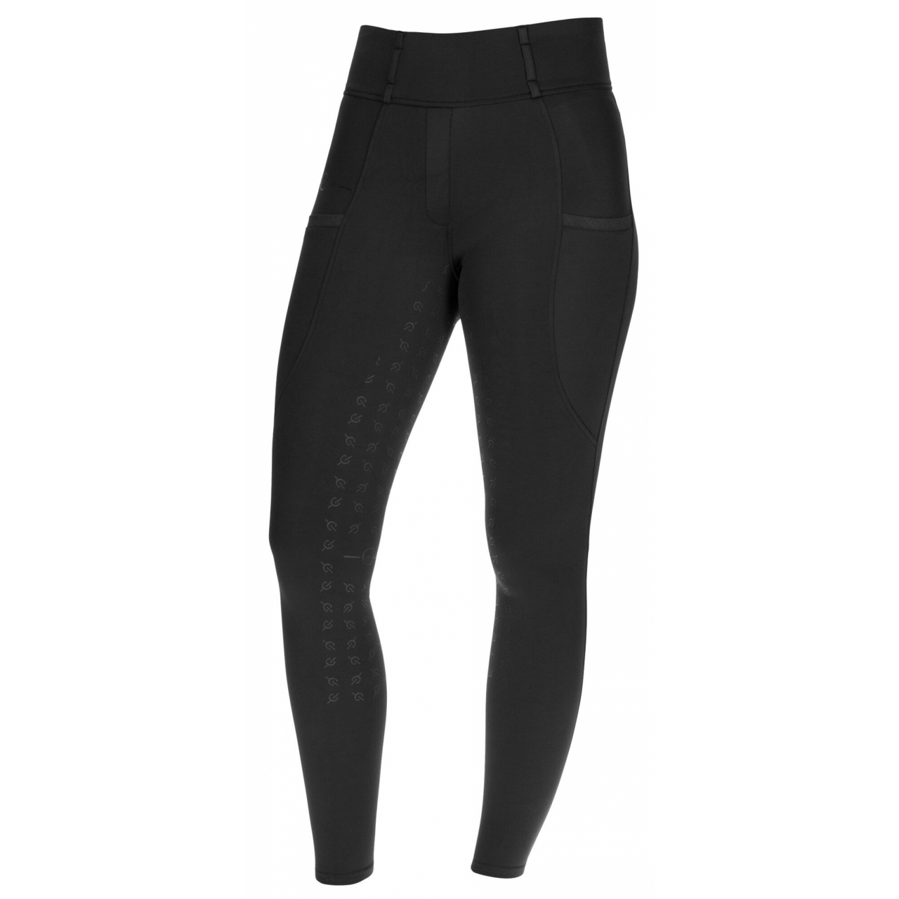 Magas derekú lovagló leggings - fekete