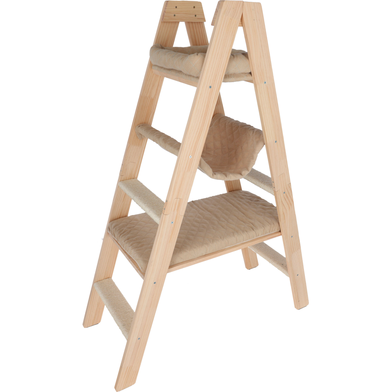 Ladder macskafa - bézs, 97 x 39.5 x 134 cm